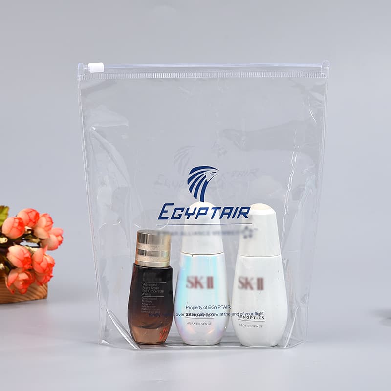 PVC shower gel supplies packaging bag shampoo transparent cosmetics finishing bag plastic zipper bag ordering