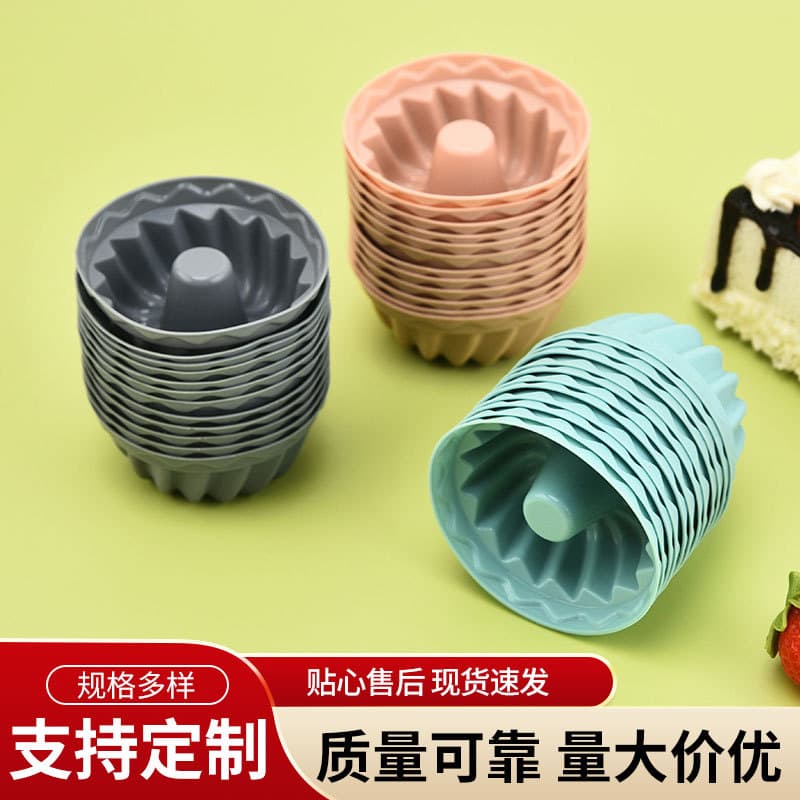 Silicone Muffin Cups Cake Mold for Making Cakes Pudding Jelly DIY Baking Tools Wholesale round Shape Modern Simple Style