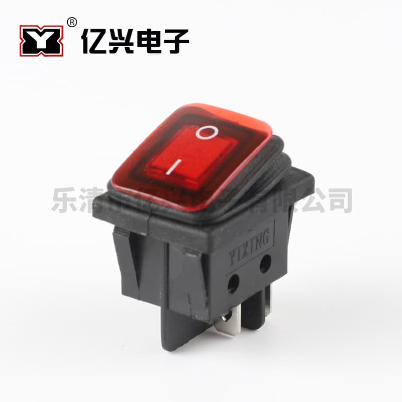 Oil-proof rocker power switch kcd4 waterproof boat switch with light 2 gears 4 feet 12V/24V/220V