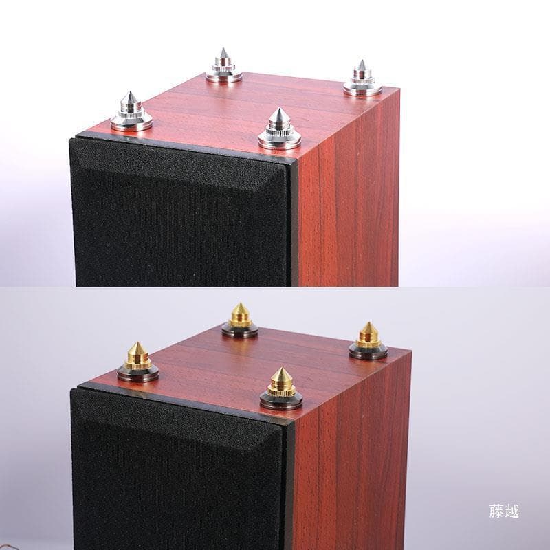 Speaker Vibration Damping Spikes Gold-Plated Screw M6 Vibration Damping Spikes Feet M8 Speaker Accessories Height Increase Anti-Slip Shock Absorbing Pad