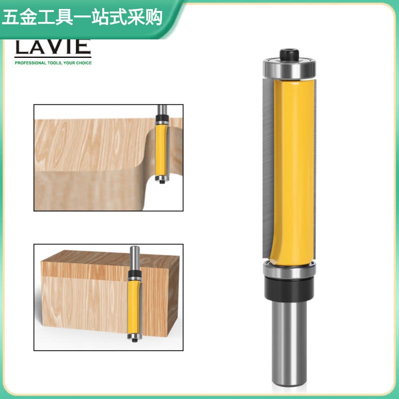 1/2 Handle & 12 Handle Profile Trimming Cutter, Woodworking Milling Cutter, Profile Grooving Cutter, Double Bearing Trimming Cutter