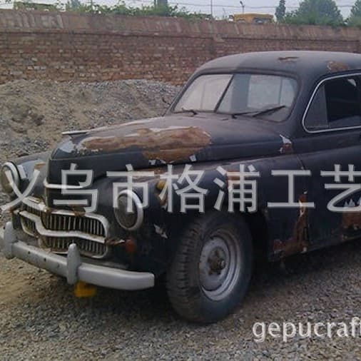Gepu Custom 1:1 Scale Vintage Car Model Scenery Prop with Power, Movie Prop, Plaza Decoration Retro