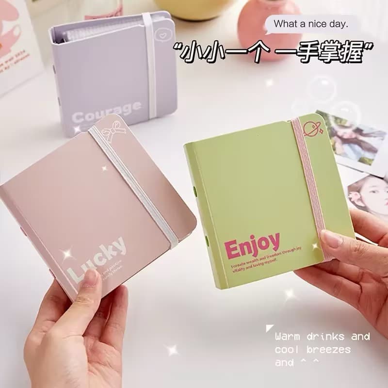 Ins-style Fresh Card Album, Loose-Leaf New High-Aesthetic Polaroid Photo Album for Girls, 3-Inch Card Collecting Album for Fan Memorabilia
