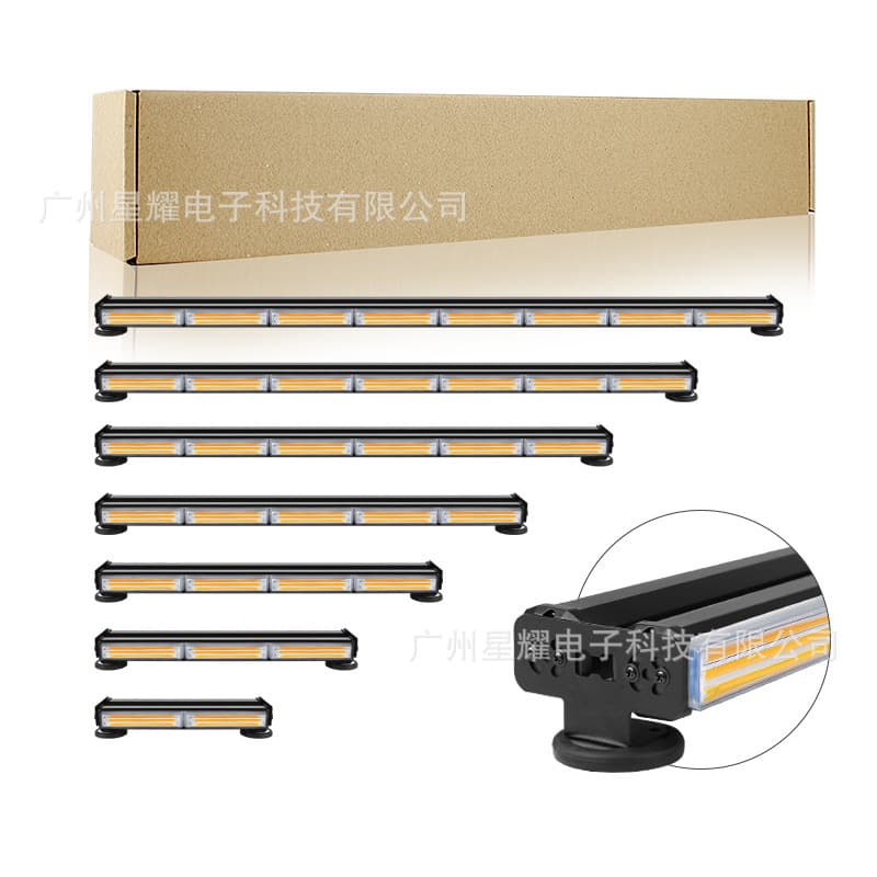 Cross-border Hot-selling Double-row Strip Lights COB Car Net LED Lights Engineering Flash Warning Bar Lights Magnet Ceiling Lights