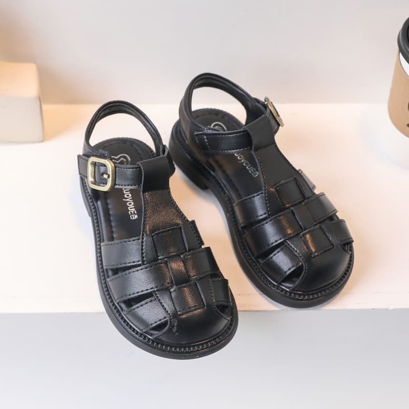 Girls Sandals Summer 2024 New Children Princess Closed-Toe Soft Sole Baby Roman Shoes
