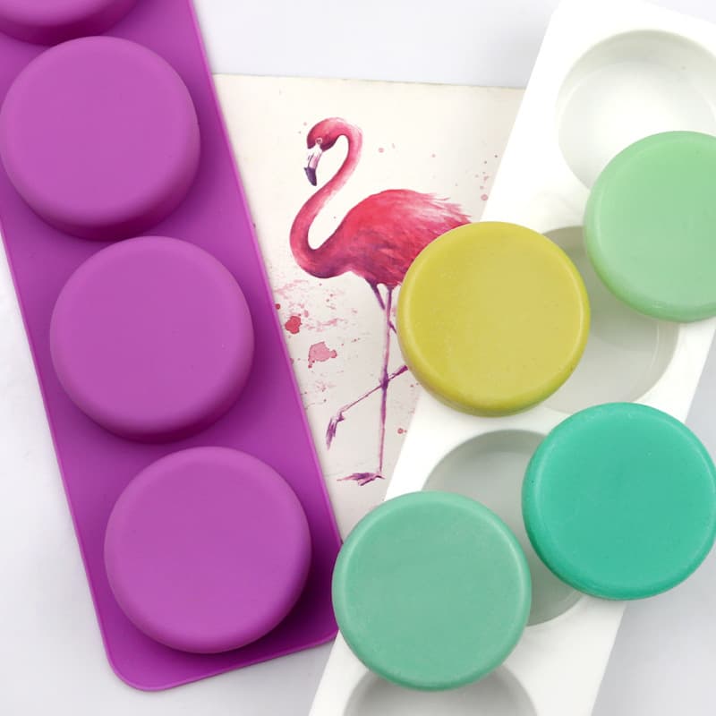 Minghao 4-Circle Round Silicone Soap Mold Silicone Cake Mold Silicone Jelly Mousse Mold Baking Tool