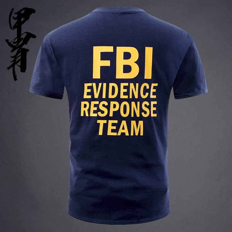 Short-sleeved T-shirt movie peripheral tactics FBI FBI agent detective theme agent T-shirt