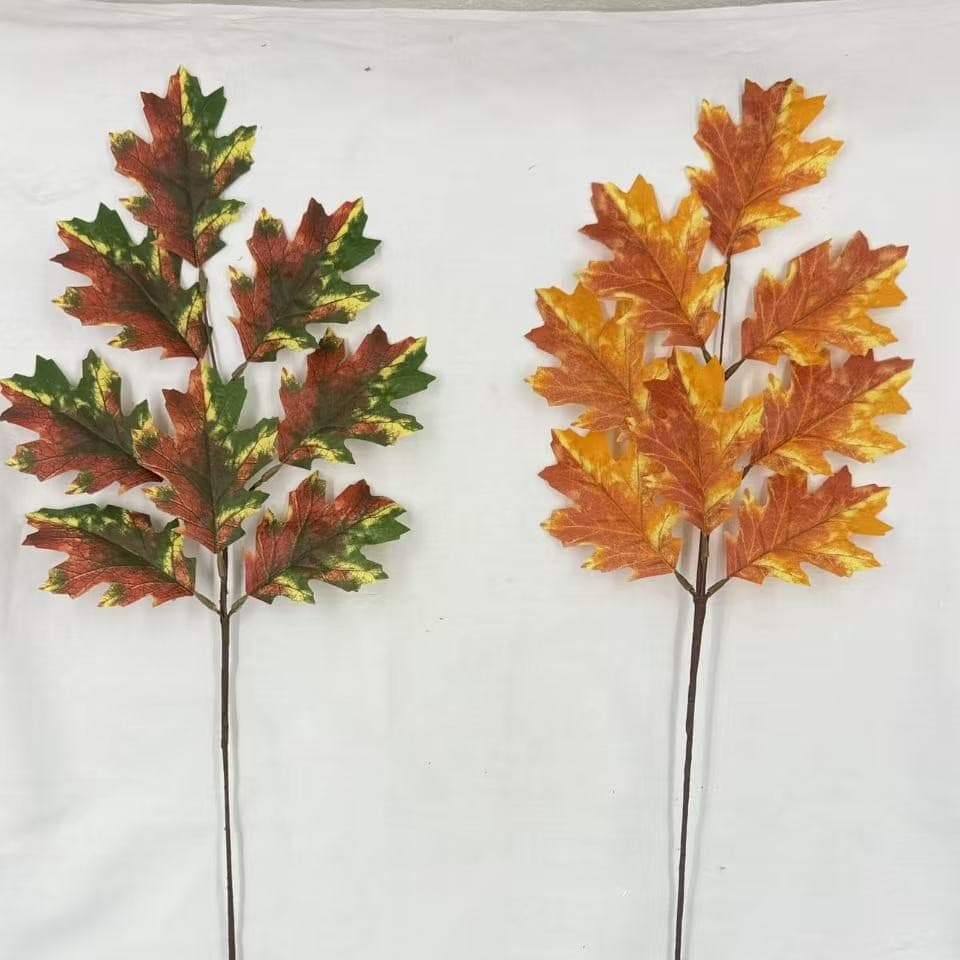 Banyan leaves, camphor leaves, branches, plastic leaves, plants, indoor fake trees, decorative green leaves, green plants, simulated plants