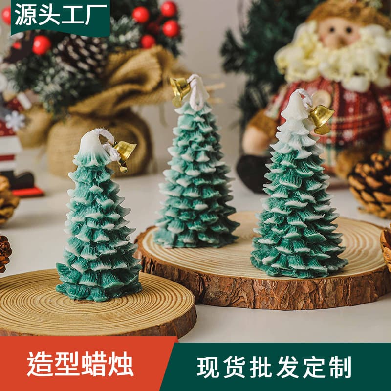 Christmas Candle Handmade Scented Gift Christmas Tree Shaped Aromatherapy Ornament Wholesale Cross-Border Mini Cedar