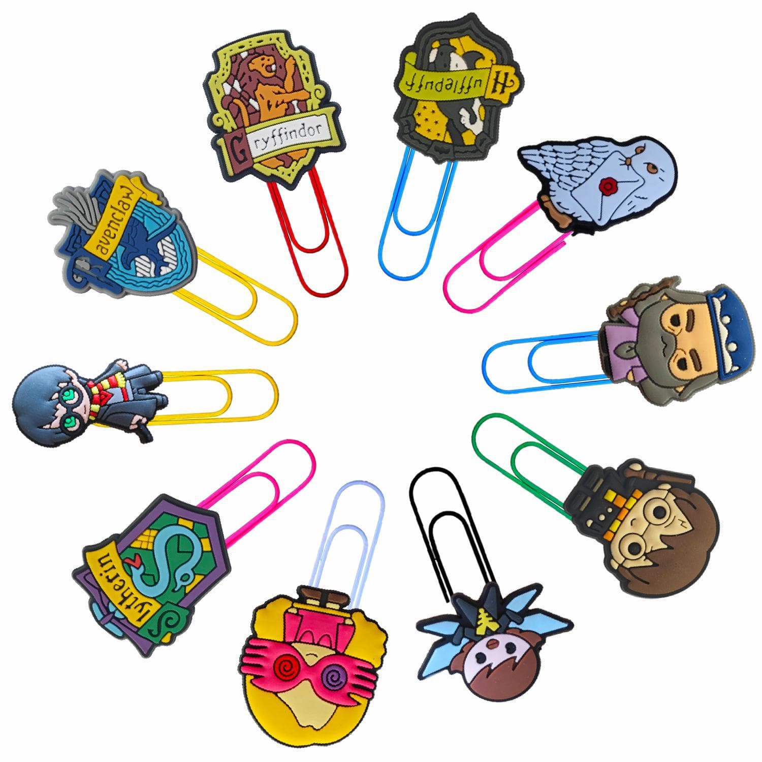 Colorful paperclips Harry Potter series temu cute hand-held journal gifts cross-border best-selling office supplies paperclips