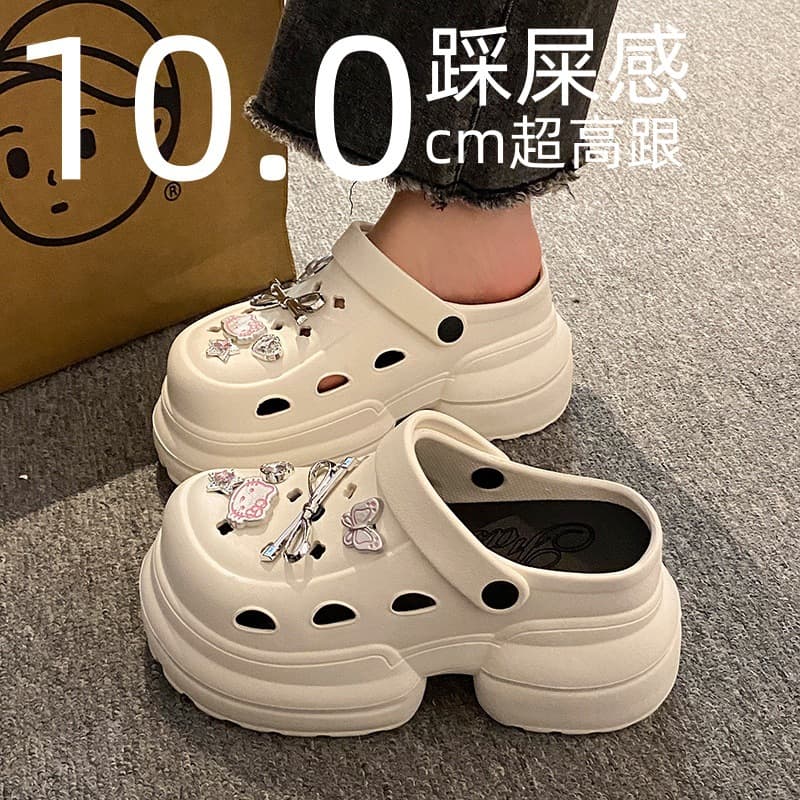 Extra Thick Sole Clog Sandals for Women, Summer Outdoor Wear, Wedding Essential 2025 New Style, Platform Beach Sandals
