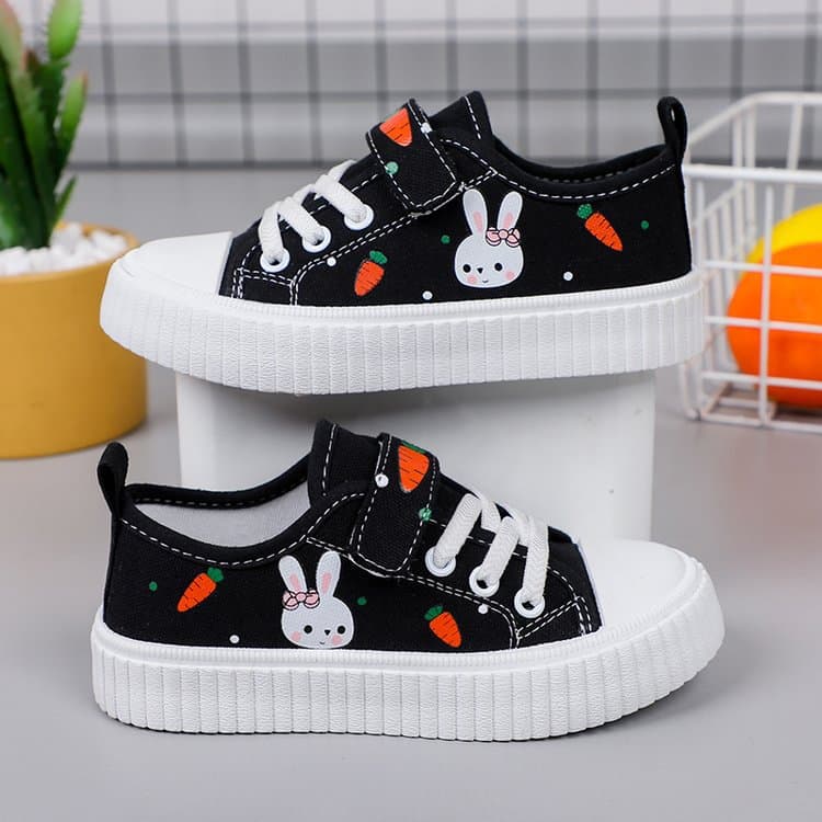 Boys Canvas Shoes Girls Student Flat Casual Sports Shoes Low-top Breathable Running Skate Shoes Wholesale