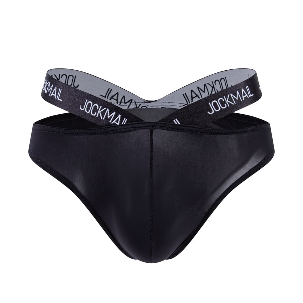 Sexy Men's Transparent Ice Silk Triangle Bikini Low Waist Underwear Quick Dry Breathable U Shape Sporty Briefs