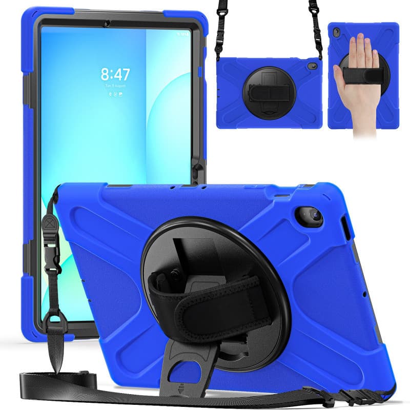 Suitable for Samsung S10FE+ Tablet Protective Case S10 plus 13.1 Rotating Bracket Silicone Anti-Sleeve Protective Case