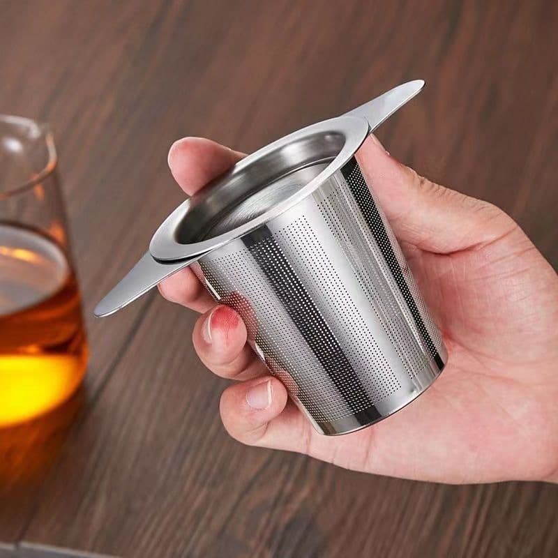 Stainless Steel Tea Infuser with Double Ears, Conical Tea Strainer, Tea Leaf Filter, Tea Ware Accessories