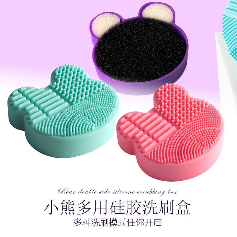 Internet celebrity Mickey silicone scrubbing artifact suction cup non-slip makeup brush cleaning pad beauty universal quick cleaning tool