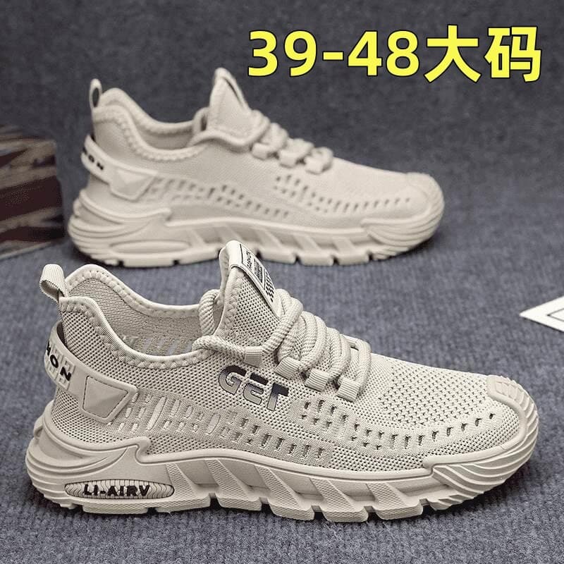 Summer Flyknit Men's Shoes 2026 New Mesh Breathable Non-Slip Sports Shoes Casual Soft Sole Running Shoes