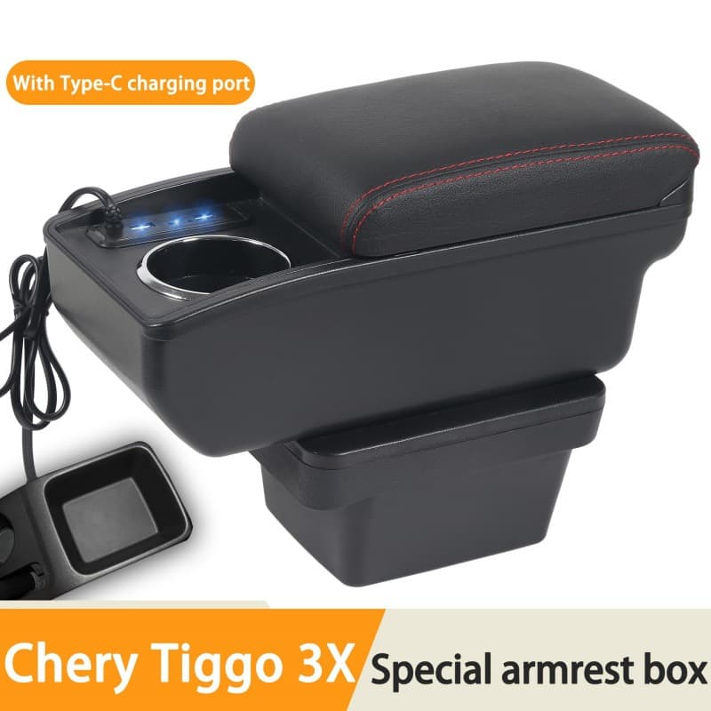 Car Armrest Storage Box Accessory for Chery Tiggo 3X Center Console Overseas Model Modification