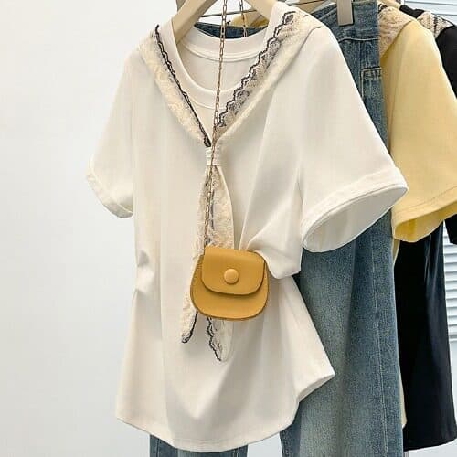 New Summer Plus Size Women's Fashion Short Sleeve Round Neck Loose Fit T-Shirt Top A11431