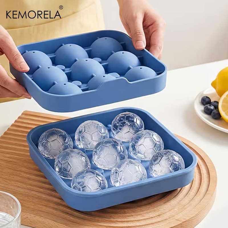 Cross-border Stock World Cup Soccer Ice Cube Tray Food-Grade Silicone Ice Cube Maker Ice Ball Mold Ice Tool