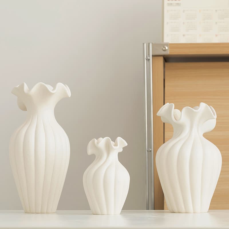 Ceramic Vase for Living Room Flower Arrangement Decorative Flower Pot Home Desktop Artificial Flowers Personalized Office Ornament Cross-Border Wholesale