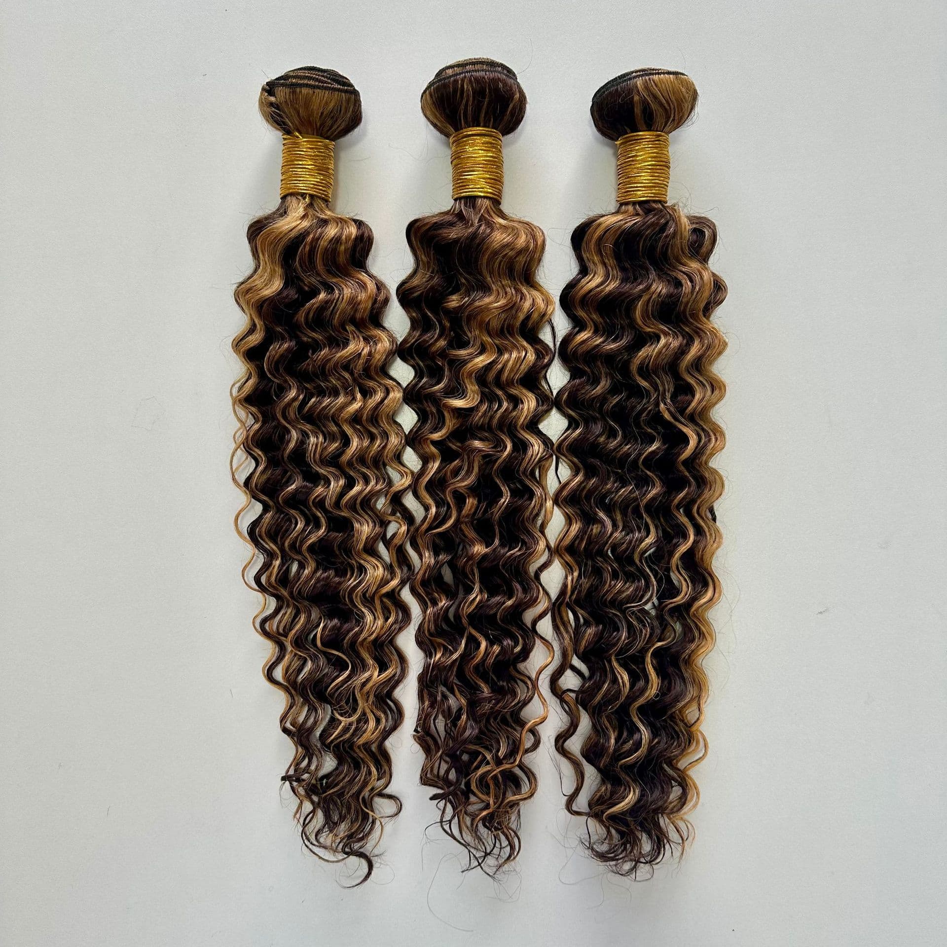 XuChang Highlighted Fake Hair Gradient Color Piano Color Blonde Brown Human Hair Wig Hair Weave Hair Curtain Realistic Hair Extensions