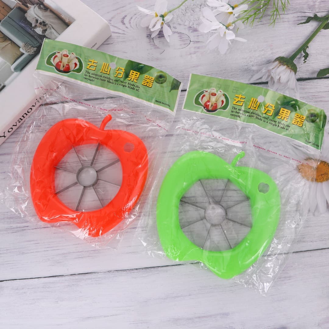 Wholesale Plastic Apple Cutter Stainless Steel Fruit Cutter Large Apple-Shaped Direct Sales