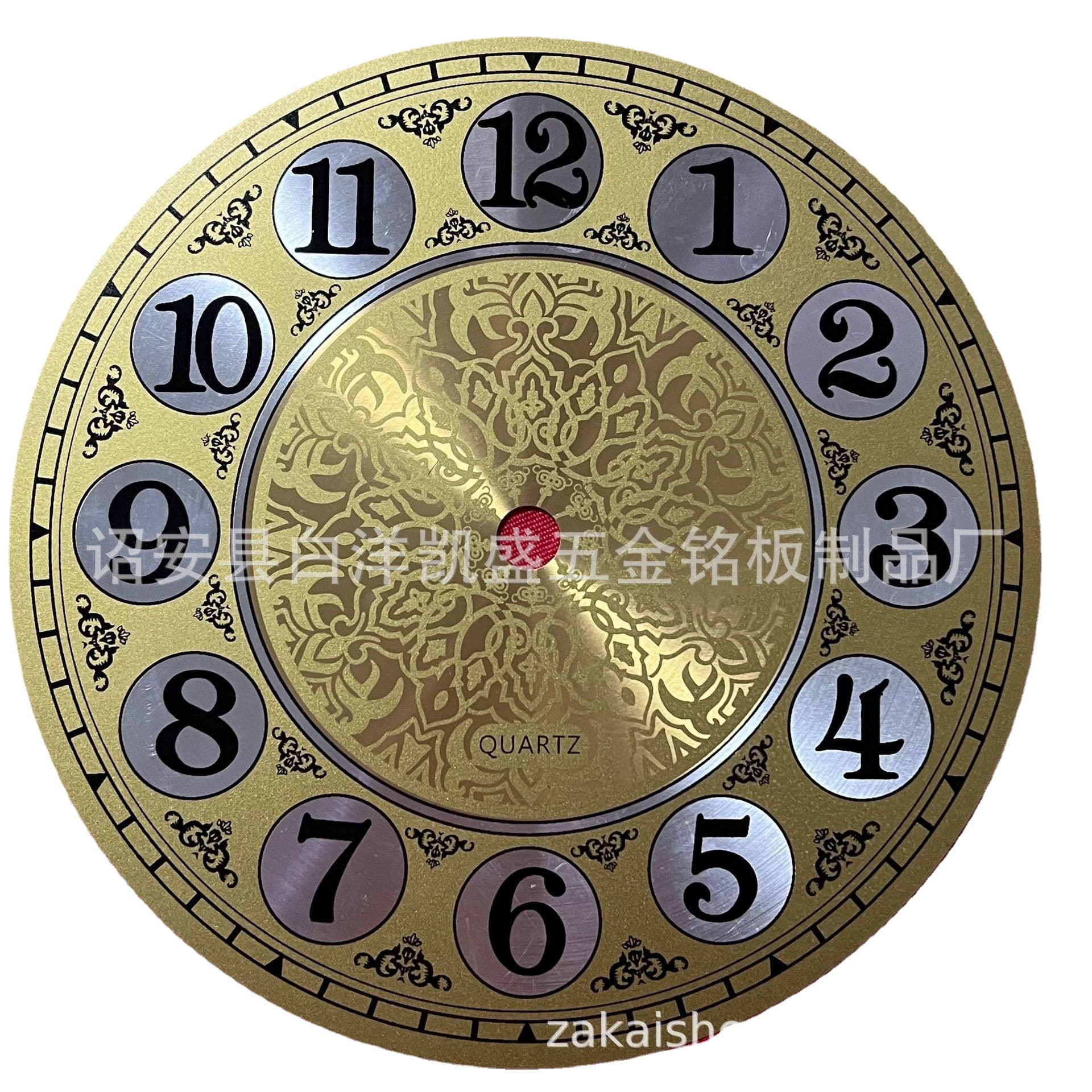 New European-American Vintage New Chinese Style Wall Clock Iron Art Clock Wood Clock Parts (Metal Aluminum Clock Face, Clock Dial)