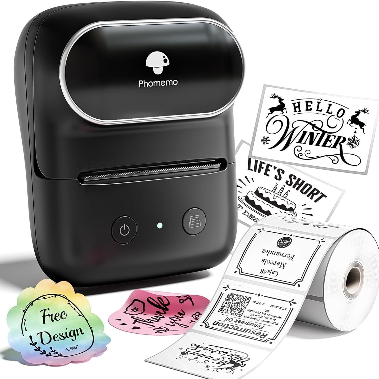 Phomemo M108 Label Printer Cross-Border Commercial Bluetooth Thermal Small Price Sticker Label Printer