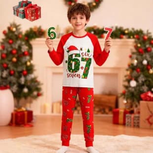 Cross-border Christmas Parent-Child Matching Family Pajamas Set, European and American Christmas Holiday Cotton Sleepwear, Family Outfit Wholesale