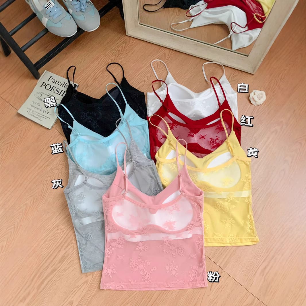 Hot girl pure lust style vest gray pink slim sexy camisole female summer new style outer wear seamless thin section gathered
