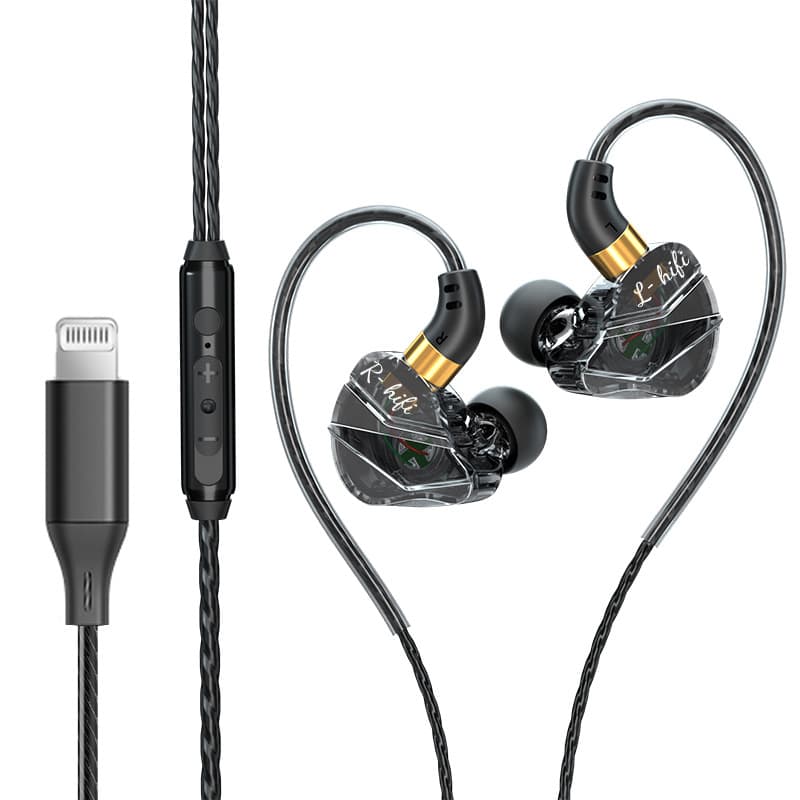 Cross-border Hot-selling Sports Earphones In-ear Wired Heavy Bass Gaming Computer Mobile Phone Earphones Wholesale Wired Control with Mic