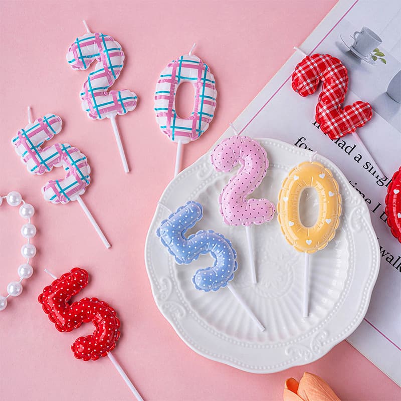 520 number balloon candle cake decoration ornaments Valentine's Day confession cake dessert table decoration plug-in