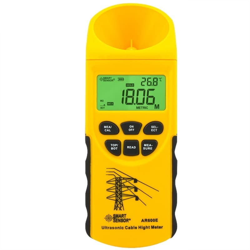 Hima AR600E Ultrasonic Cable Height Meter, Overhead Line Distance Meter, Height Measurement Instrument (3-23 meters)