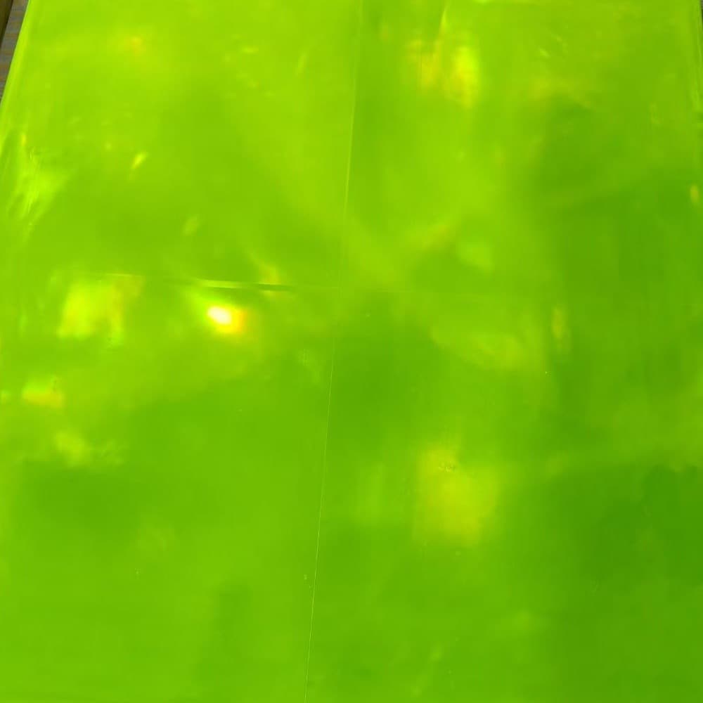 Fluorescent yellow-green reflective lattice sheet, environmentally friendly 10P cold-resistant, scratch-resistant, high-brightness PVC reflective sheet, starry sky reflective sheet