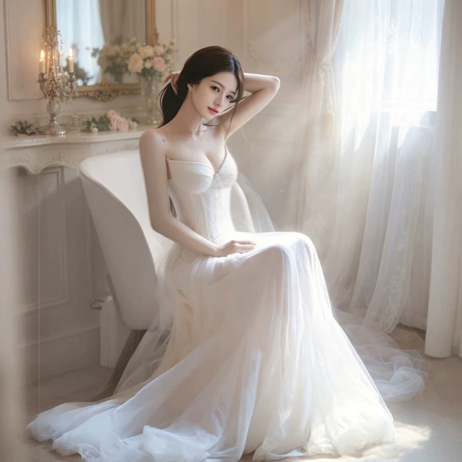 White Strapless Dress 2026 New Premium Elegant Celebrity Evening Dress Vocal Art Exam Student Day Evening Dress