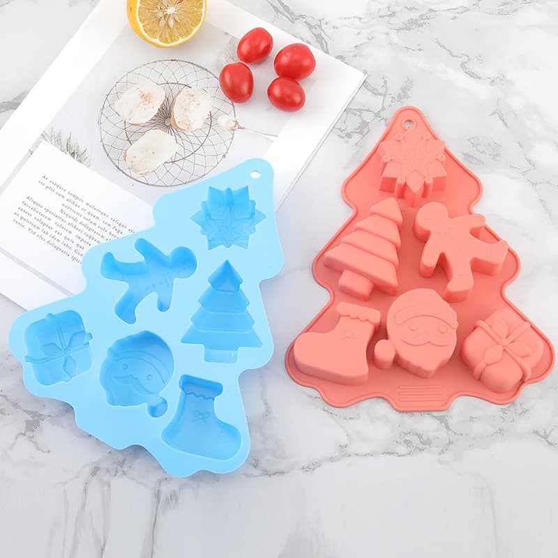 Silicone Christmas Cake Mold Christmas Cookie Mold Fondant Mold Baking Tools Christmas Baking Tools