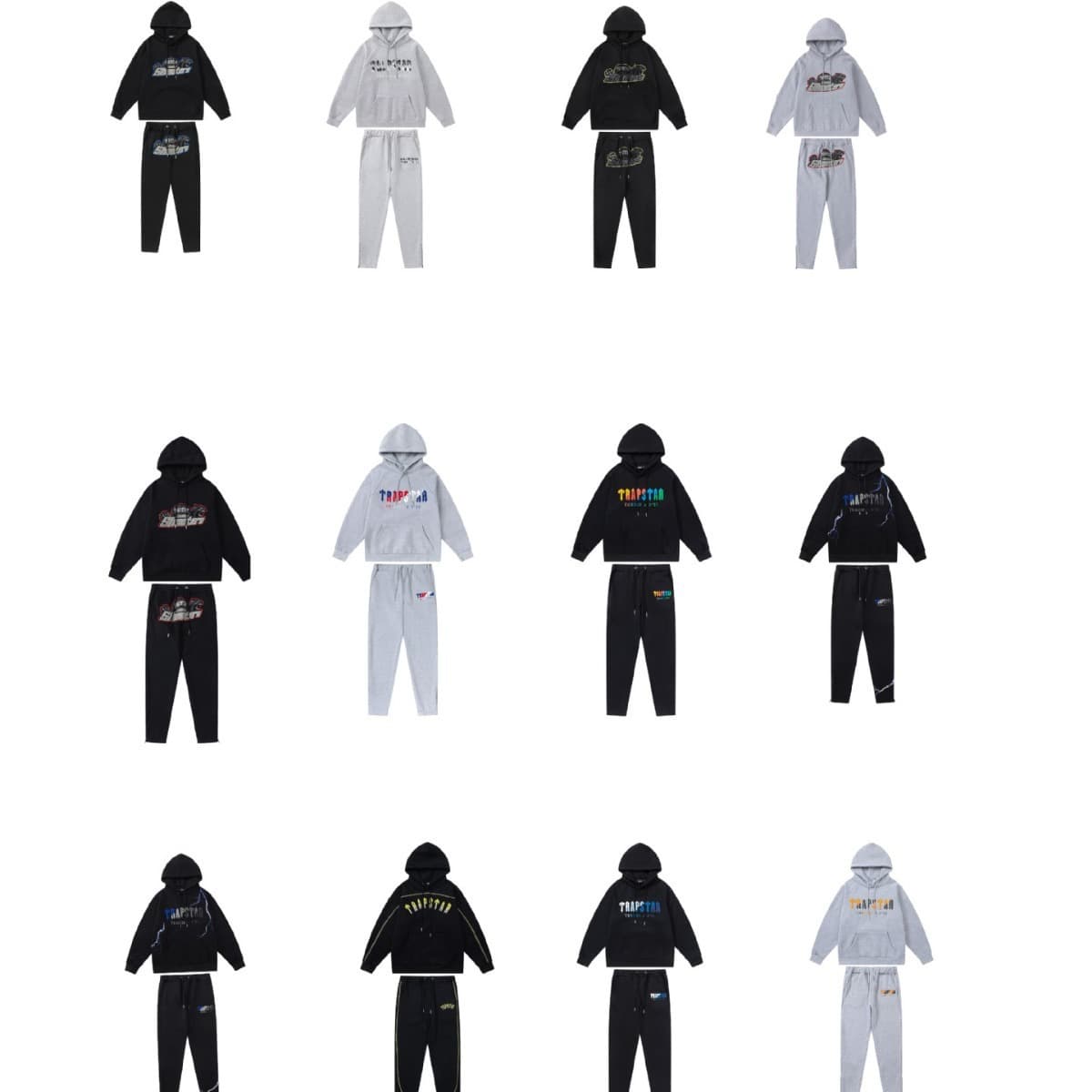 2023 American Style Niche Trendy Brand Letter Towel Embroidery Hip-Hop Unisex Couple Loose Casual Hoodie Set