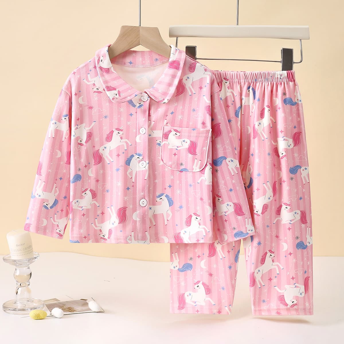 Kids' Pajama Set Fall New Style Boys' Thermal Cardigan Girls' 2025 Baby Long Pants Homewear Children's Clothing
