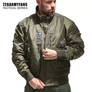 [726] Baseball Varsity Jacket Men's Air Force Pilot Single Jacket Baseball Uniform Tactical Stand Collar Coat