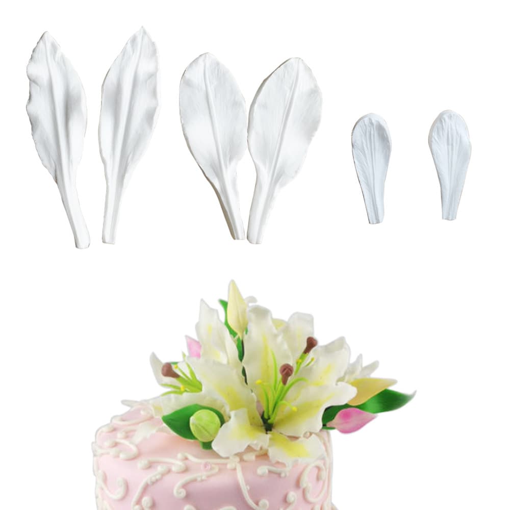Lily Flower Fondant Silicone Mold for Cake Molds, Chocolate Cake Baking Mold, DIY Resin Mold
