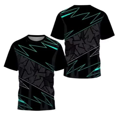 Men's T-shirt Gym Badminton Tennis Sportswear Men's Fashion Printed Training Wear Summer Short Sleeve T-Shirt