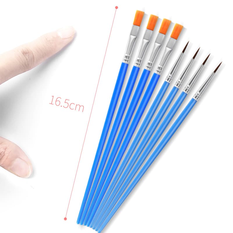 Kids Painting Brushes Flat Tip Pointed Tip Paint Oil Brushes Nylon Hair Brush Watercolor Acrylic Paint Brush Wholesale