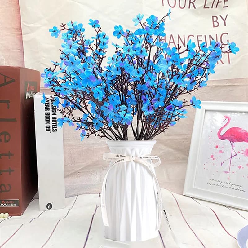 Simulation small branch baby's breath diy wedding hall decoration flowers cross-border wholesale colorful small floral living room decoration ornaments