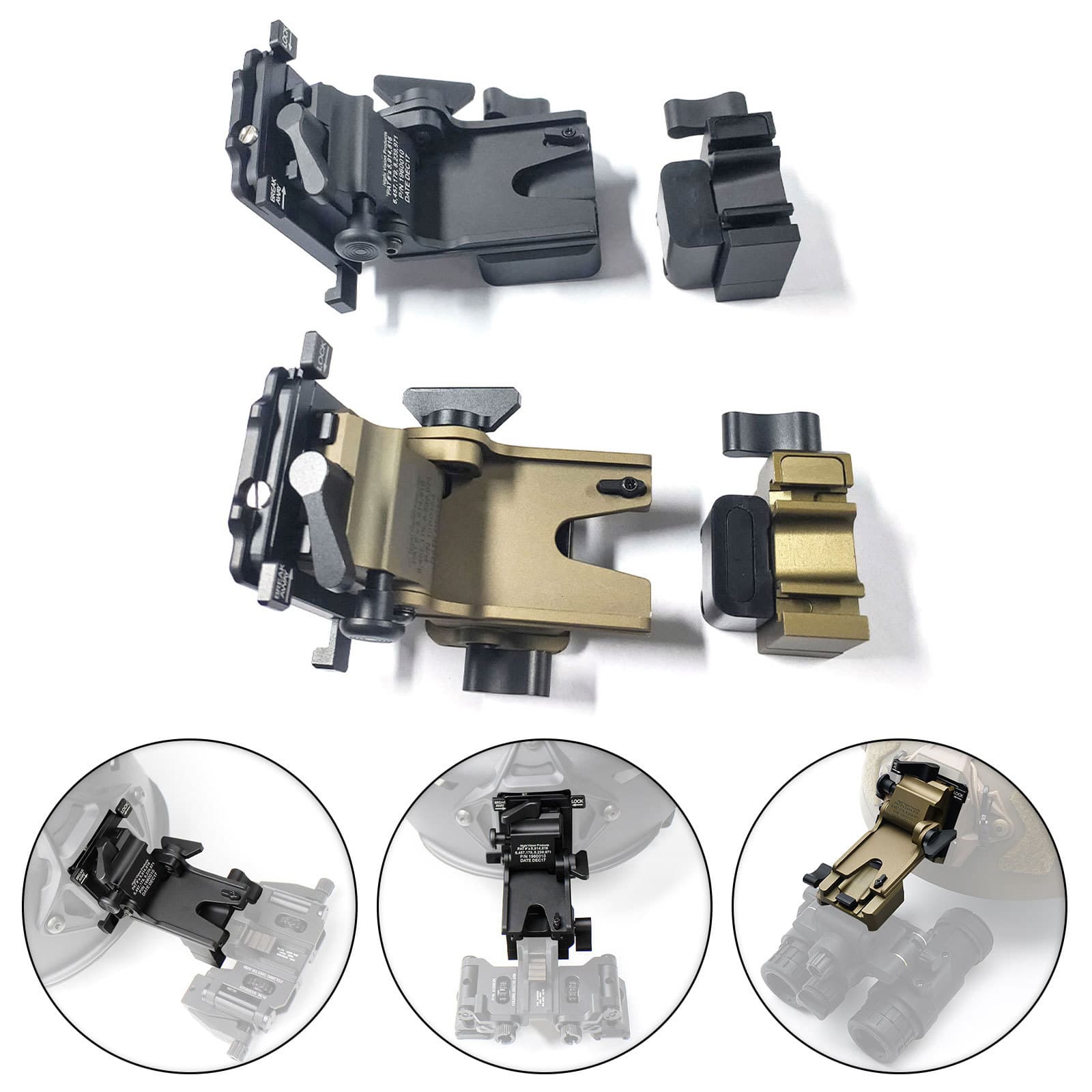 PVS14/PVS18 Night Vision Mount NVG 01 Helmet Mount Flip-Up Night Vision Connector Mount