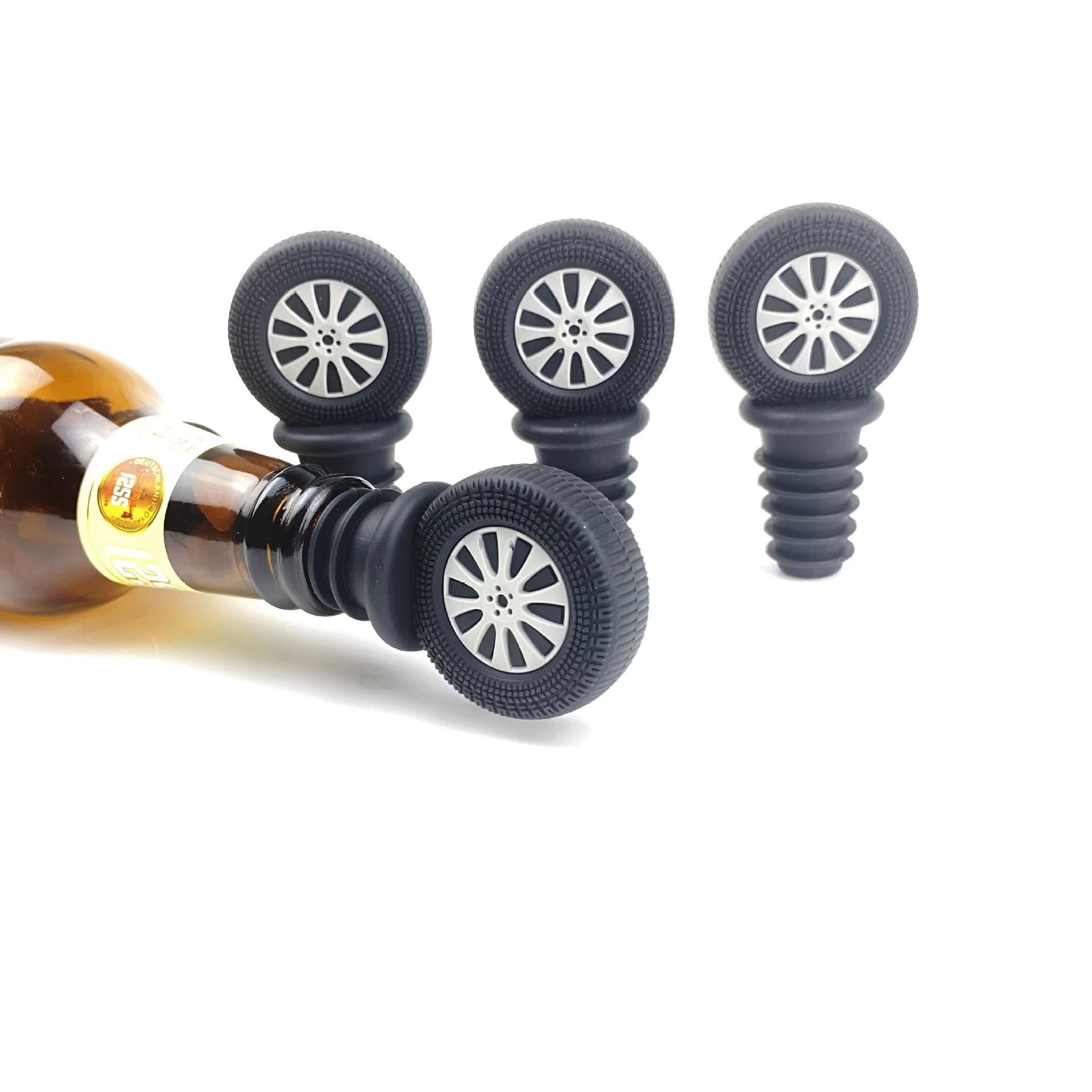 Silicone Wine Stopper for Home Use, Champagne Wine Glass Bottle Freshness Preserving Cap, Silicone Bottle Stopper