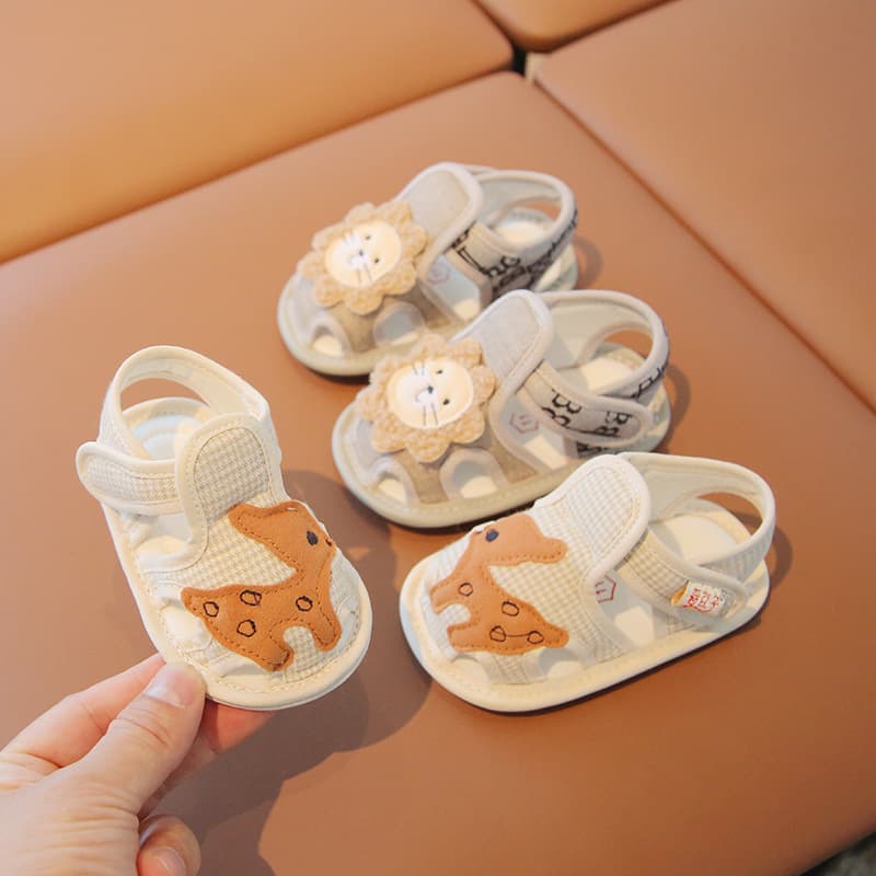 Soft Sole Baby Sandals for Boys 1-2 Years, Summer Anti-Slip 9-Month Walking Shoes, Indoor Floor Shoes