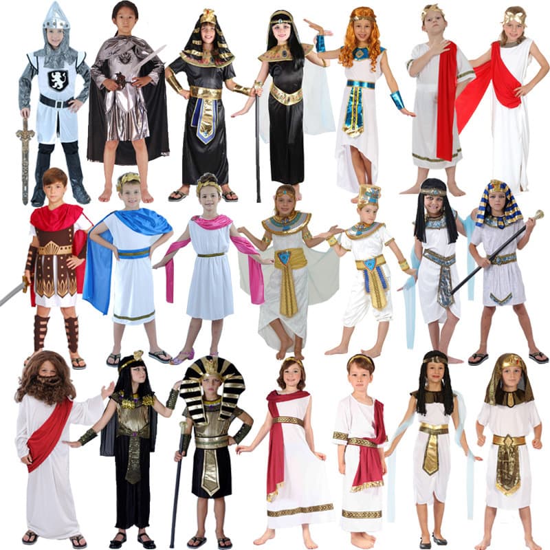 Children's Day Boys Egyptian Pharaoh Princess Princess Clothes Ancient Greek and Roman Goddess Warrior Soldier Dress Up