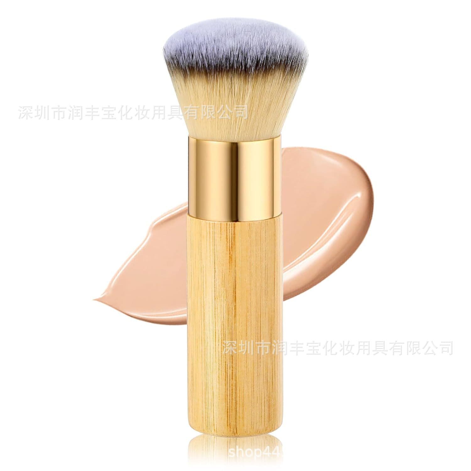 Cross-border Bamboo Handle Powder Brush Foundation Brush Large Powder BB Cream Face Makeup Soft Brush Beauty Tools