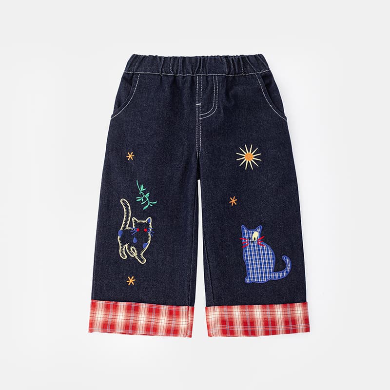2026 New Style Baby Girls Straight Leg Pants Girls Pants Fall Toddler Long Pants Spring/Autumn Children Jeans 6008